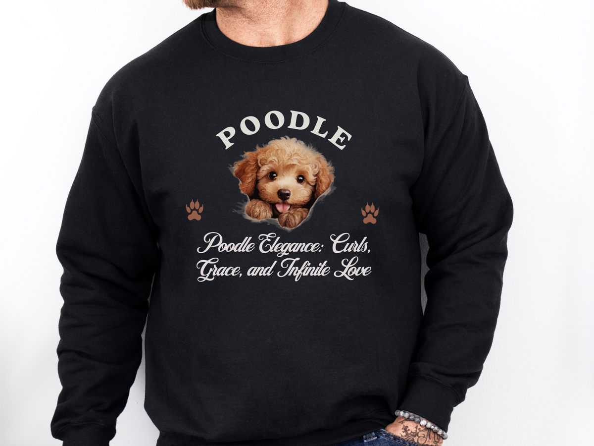 Poodle Sweatshirt – Poodle Elegance: Curls, Grace, and Infinite Love – Unisex Dog Lover Apparel