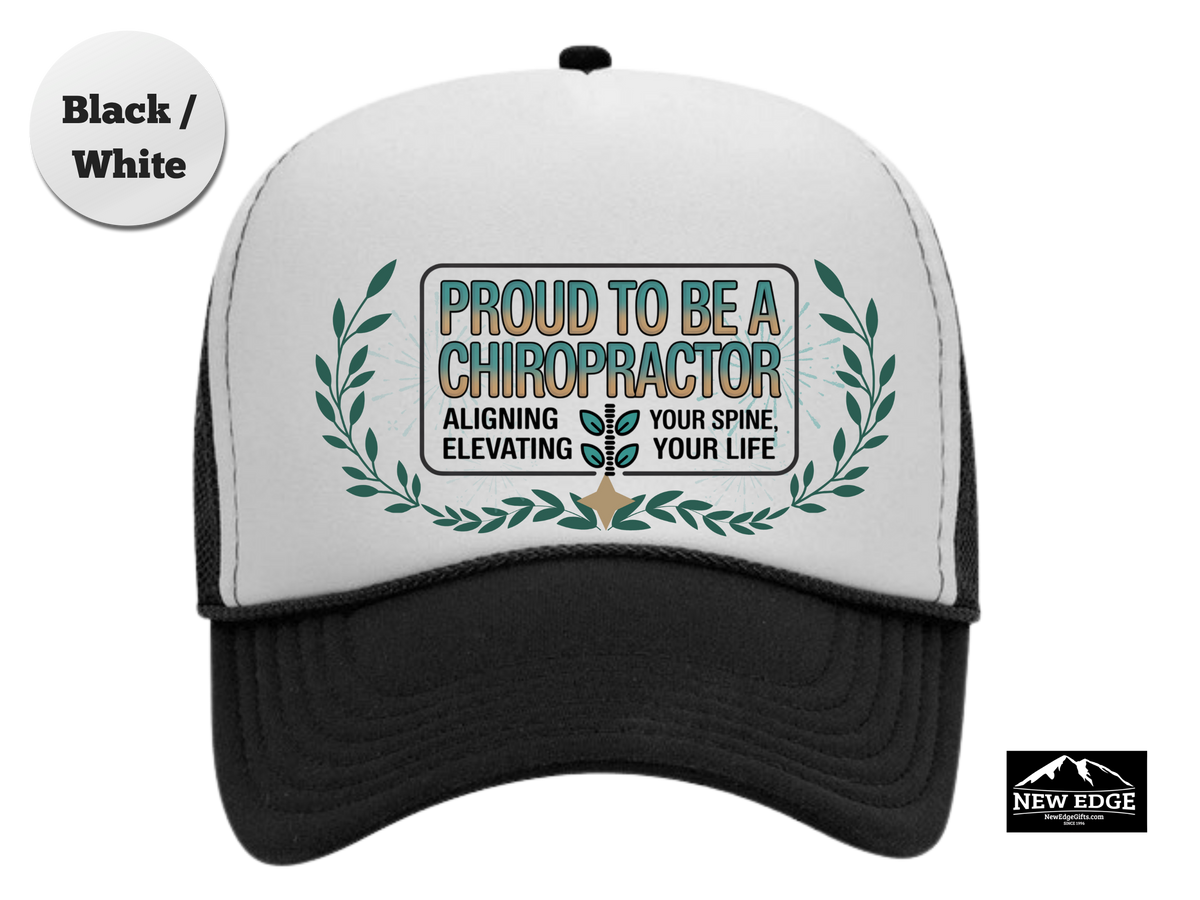 Chiropractor Trucker Hat – Proud to Be a Chiropractor, Aligning Your Spine & Elevating Your Life – Health Care Mesh Cap Gift