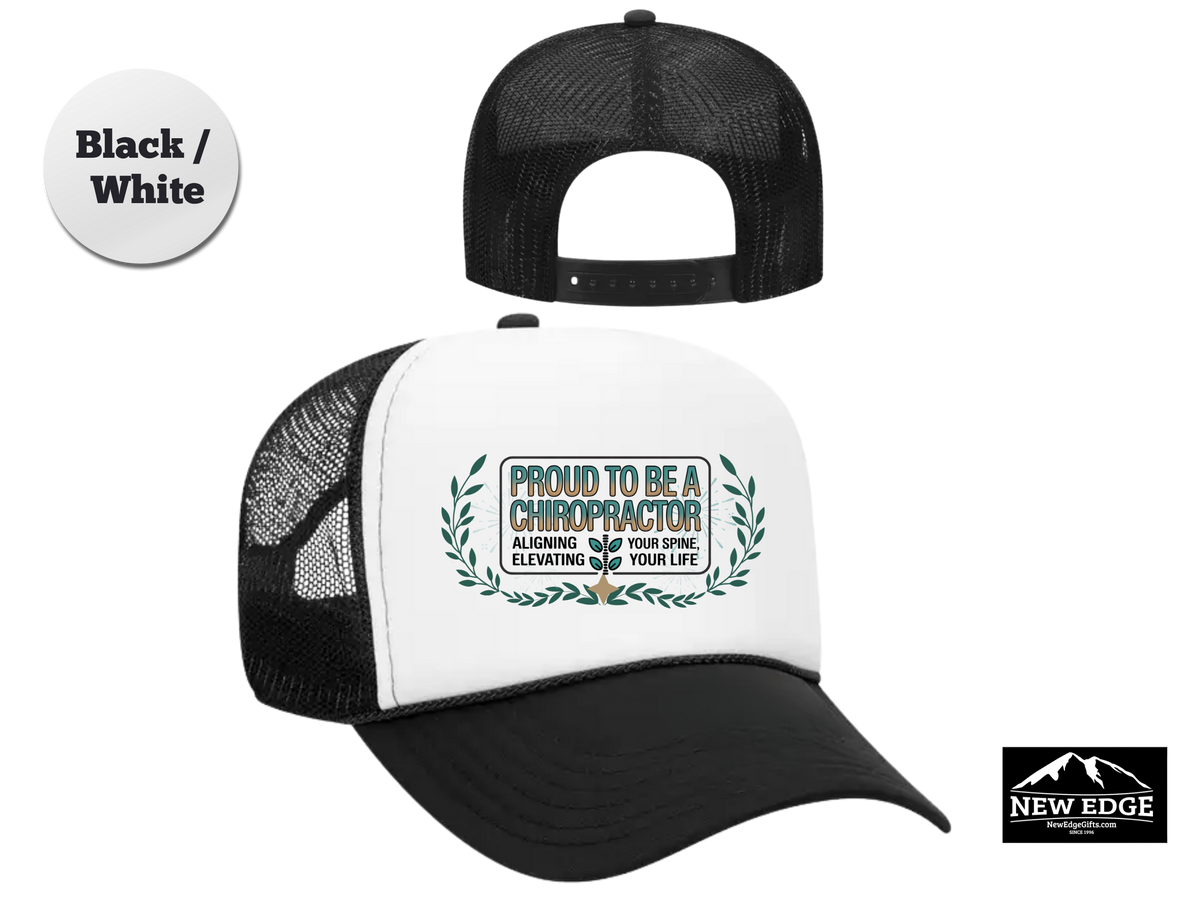 Chiropractor Trucker Hat – Proud to Be a Chiropractor, Aligning Your Spine & Elevating Your Life – Health Care Mesh Cap Gift