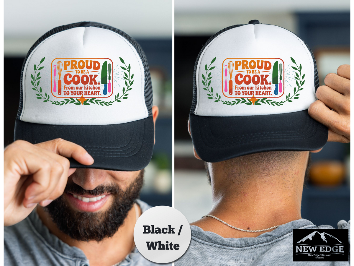 Cook Trucker Hat – Proud to Be a Cook, From Our Kitchen to Your Heart – Chef & Culinary Mesh Cap Gift