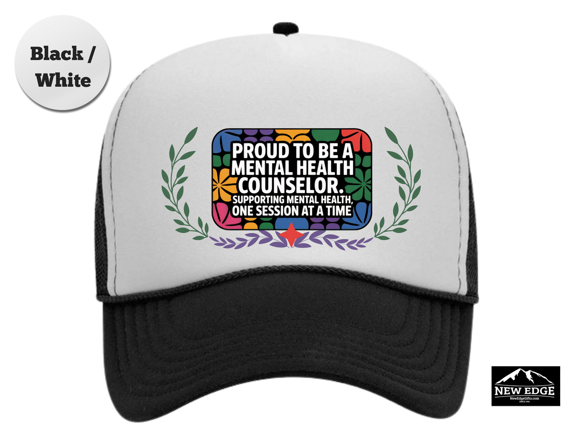 Mental Health Counselor Trucker Hat – Proud to Be a Mental Health Counselor | Supporting Mental Health One Session at a Time | Therapist Gift Cap