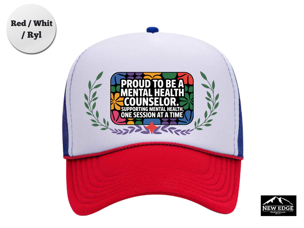 Mental Health Counselor Trucker Hat – Proud to Be a Mental Health Counselor | Supporting Mental Health One Session at a Time | Therapist Gift Cap