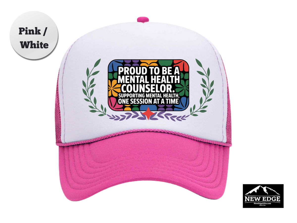 Mental Health Counselor Trucker Hat – Proud to Be a Mental Health Counselor | Supporting Mental Health One Session at a Time | Therapist Gift Cap