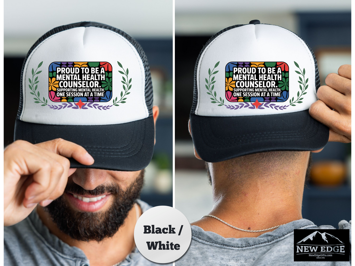 Mental Health Counselor Trucker Hat – Proud to Be a Mental Health Counselor | Supporting Mental Health One Session at a Time | Therapist Gift Cap