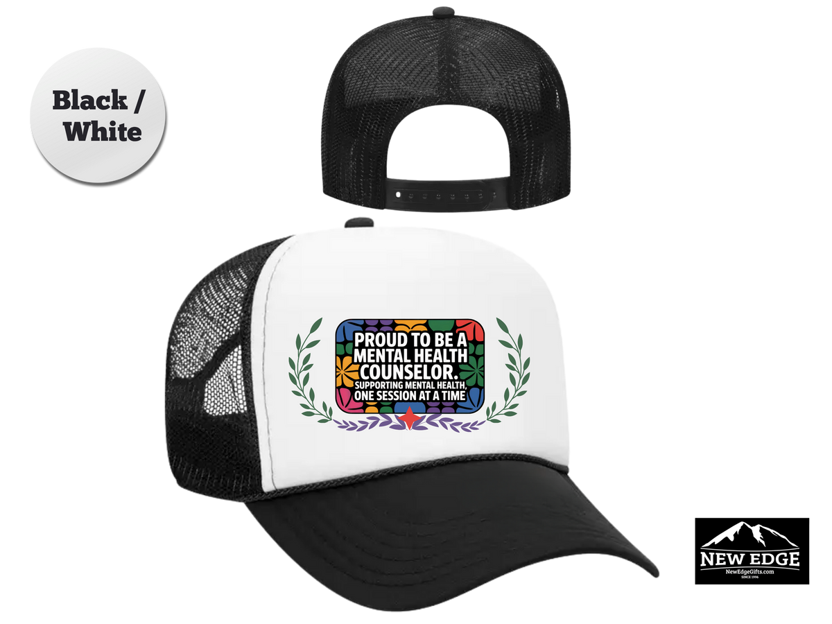 Mental Health Counselor Trucker Hat – Proud to Be a Mental Health Counselor | Supporting Mental Health One Session at a Time | Therapist Gift Cap
