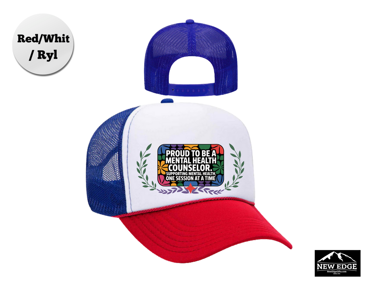 Mental Health Counselor Trucker Hat – Proud to Be a Mental Health Counselor | Supporting Mental Health One Session at a Time | Therapist Gift Cap