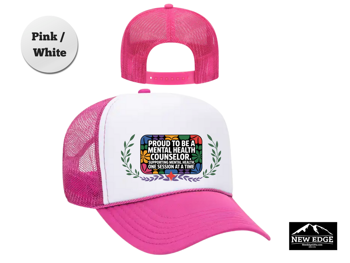 Mental Health Counselor Trucker Hat – Proud to Be a Mental Health Counselor | Supporting Mental Health One Session at a Time | Therapist Gift Cap