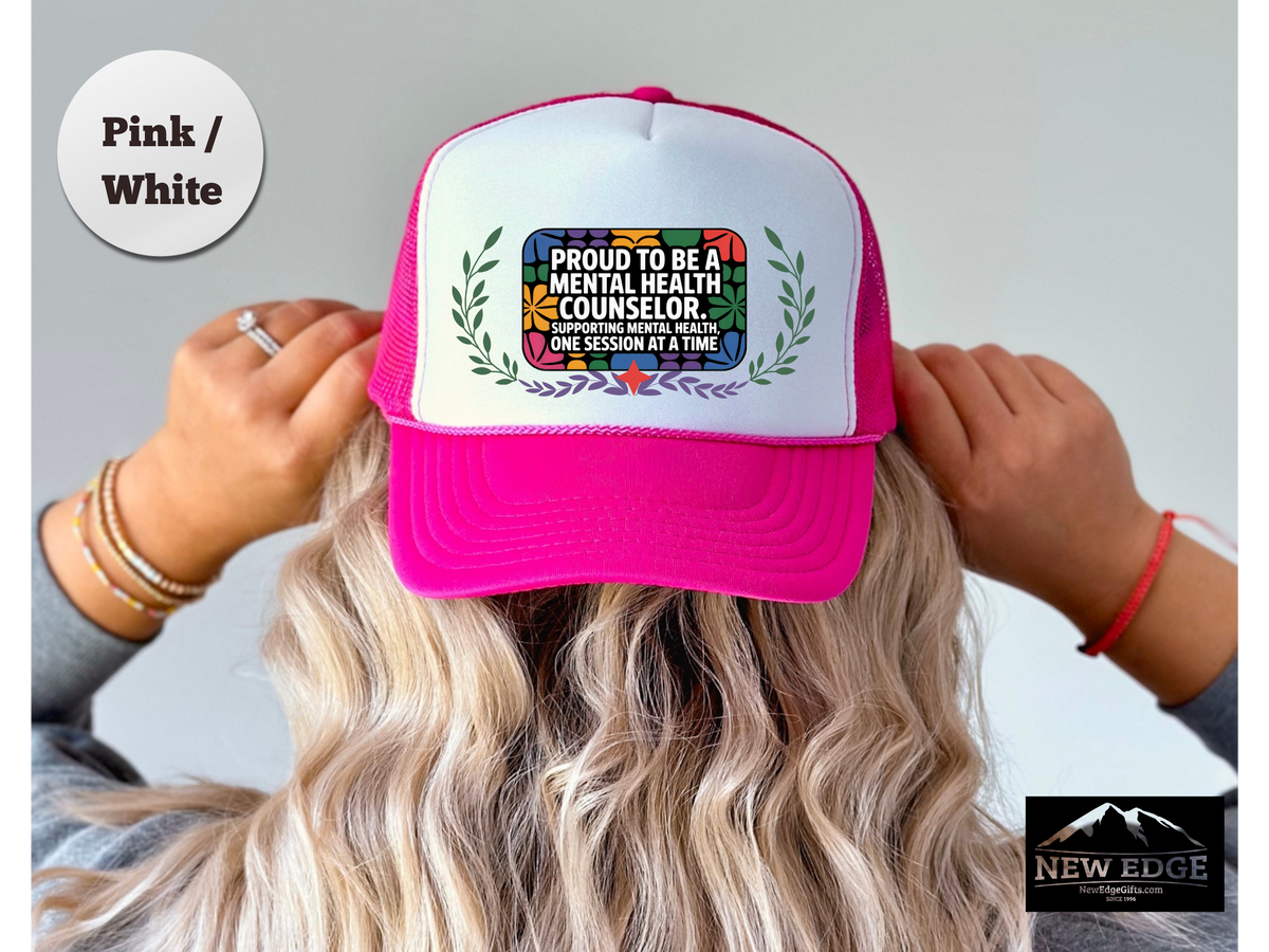 Mental Health Counselor Trucker Hat – Proud to Be a Mental Health Counselor | Supporting Mental Health One Session at a Time | Therapist Gift Cap