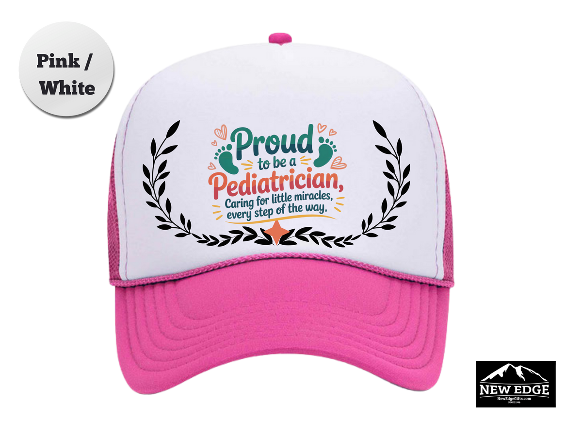 Pediatrician Trucker Hat – Proud to Be a Pediatrician | Caring for Little Miracles, Every Step of the Way | Pediatric Doctor Gift Hat