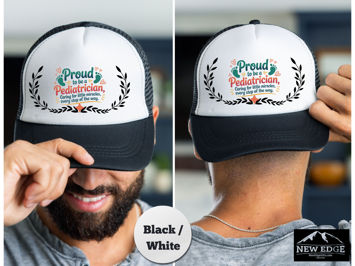 Pediatrician Trucker Hat – Proud to Be a Pediatrician | Caring for Little Miracles, Every Step of the Way | Pediatric Doctor Gift Hat