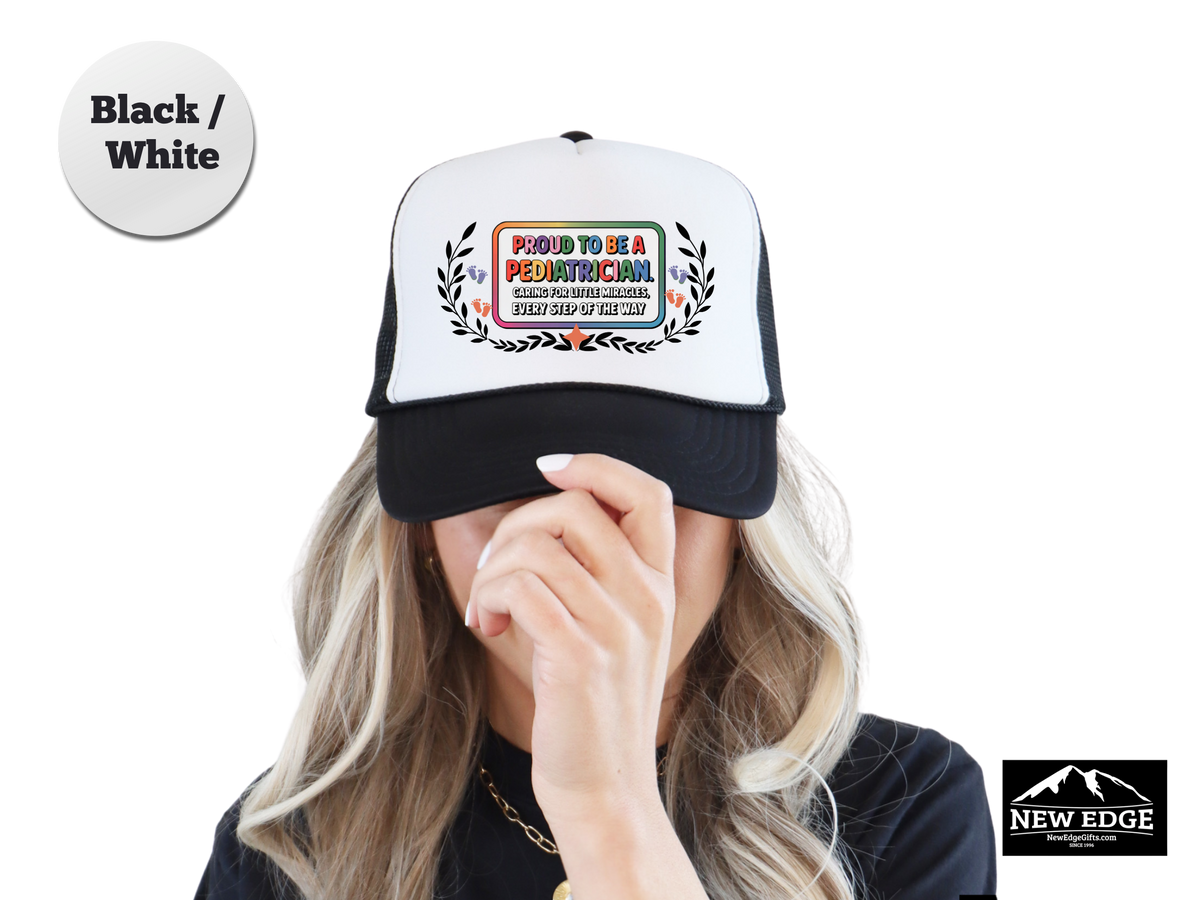 Pediatrician Trucker Hat – Proud to Be a Pediatrician | Caring for Little Miracles, Every Step of the Way | Pediatric Doctor Gift Cap