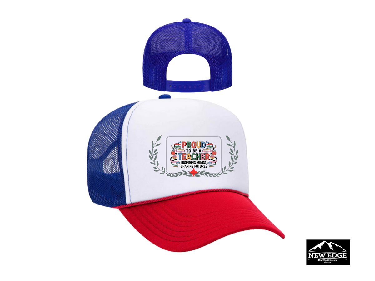 Teacher Trucker Hat – Proud to Be a Teacher | Inspiring Minds, Shaping Futures | Educator Gift for Back to School or Teacher Appreciation