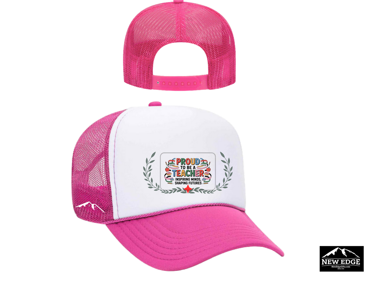 Teacher Trucker Hat – Proud to Be a Teacher | Inspiring Minds, Shaping Futures | Educator Gift for Back to School or Teacher Appreciation