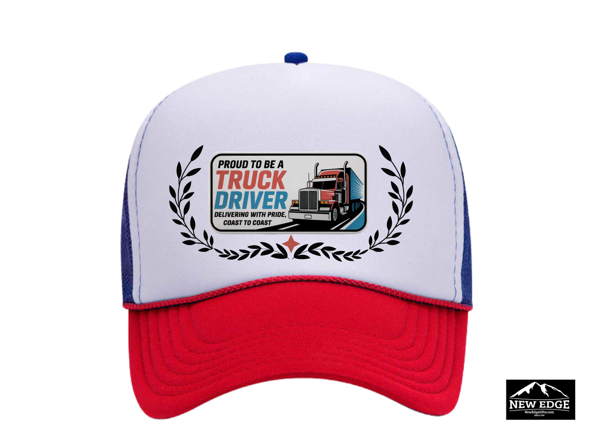Truck Driver Trucker Hat – Proud to Be a Truck Driver | Delivering with Pride, Coast to Coast | CDL Driver Gift Cap