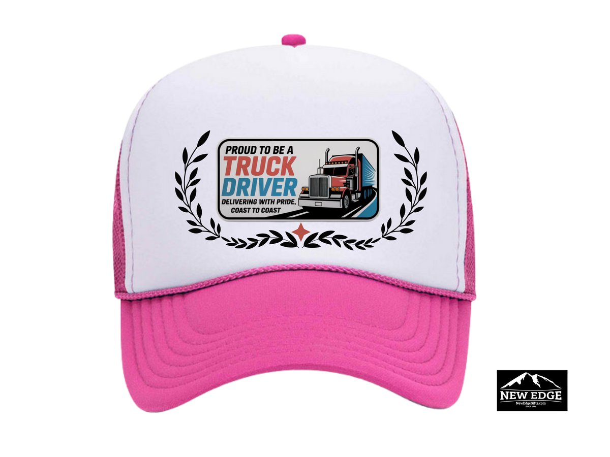 Truck Driver Trucker Hat – Proud to Be a Truck Driver | Delivering with Pride, Coast to Coast | CDL Driver Gift Cap