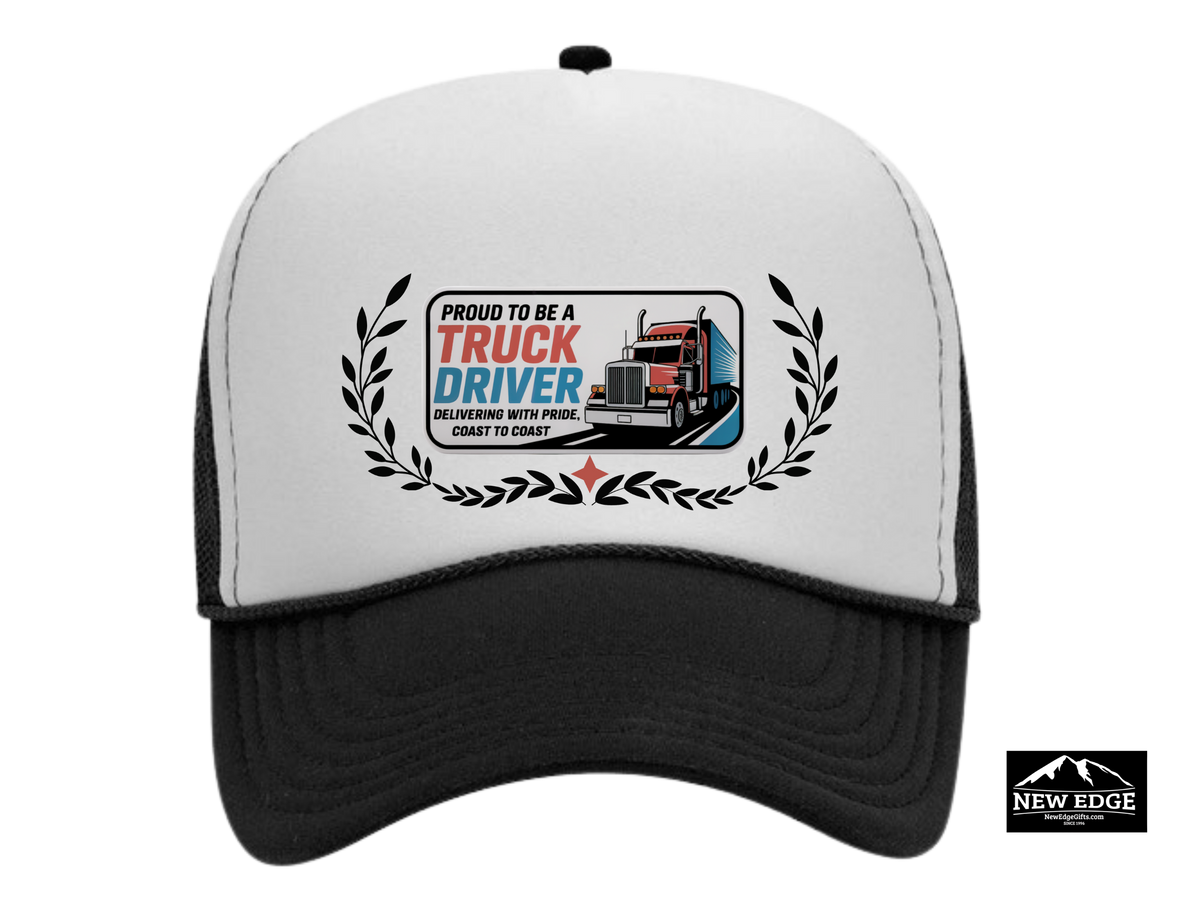 Truck Driver Trucker Hat – Proud to Be a Truck Driver | Delivering with Pride, Coast to Coast | CDL Driver Gift Cap