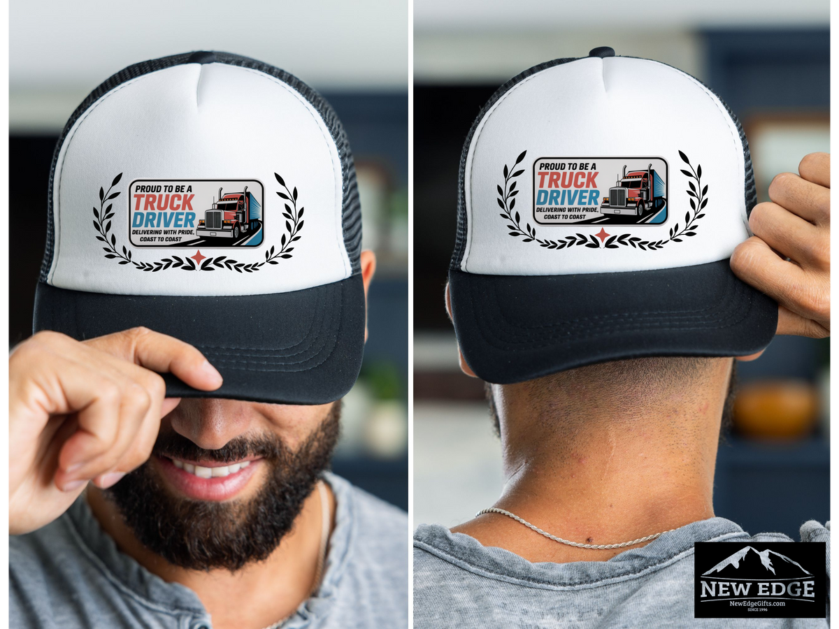 Truck Driver Trucker Hat – Proud to Be a Truck Driver | Delivering with Pride, Coast to Coast | CDL Driver Gift Cap