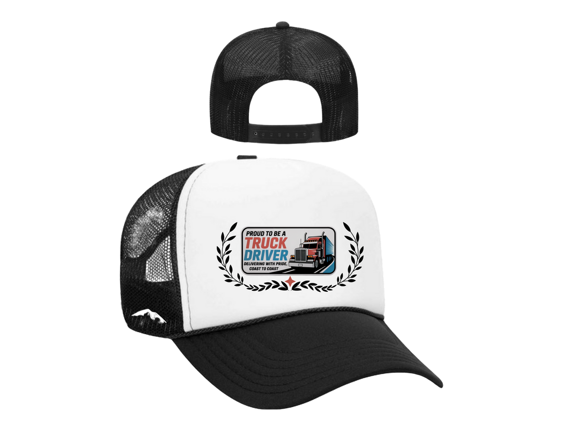 Truck Driver Trucker Hat – Proud to Be a Truck Driver | Delivering with Pride, Coast to Coast | CDL Driver Gift Cap