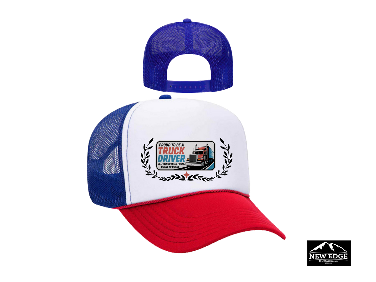 Truck Driver Trucker Hat – Proud to Be a Truck Driver | Delivering with Pride, Coast to Coast | CDL Driver Gift Cap