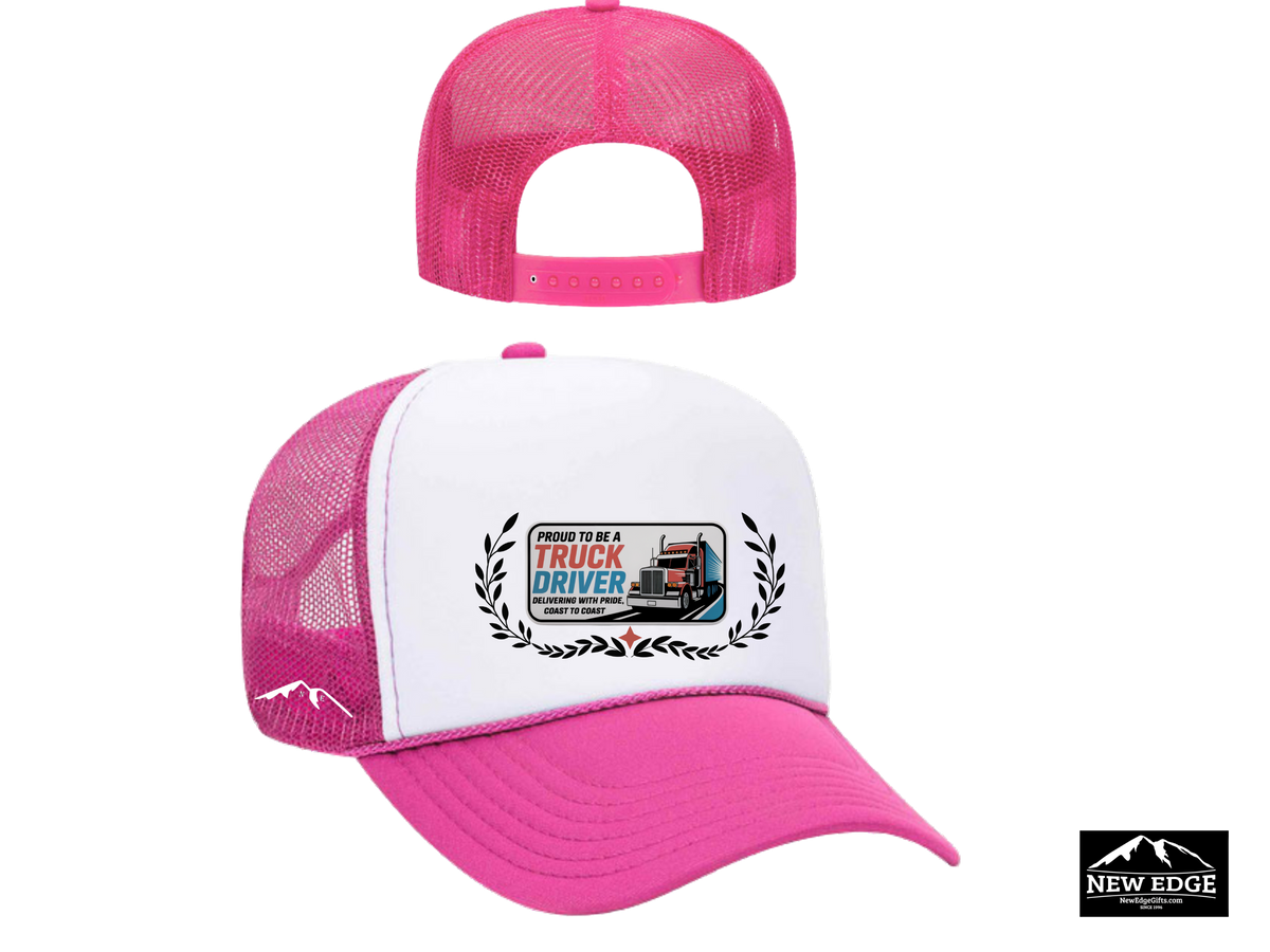 Truck Driver Trucker Hat – Proud to Be a Truck Driver | Delivering with Pride, Coast to Coast | CDL Driver Gift Cap