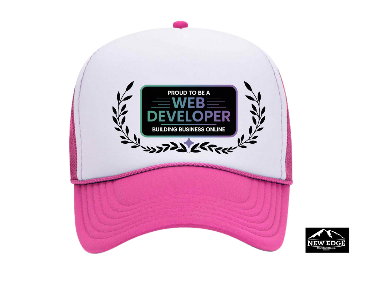 Web Developer Trucker Hat – Proud to Be a Web Developer | Building Business Online | Tech Gift for Programmers & Digital Creators