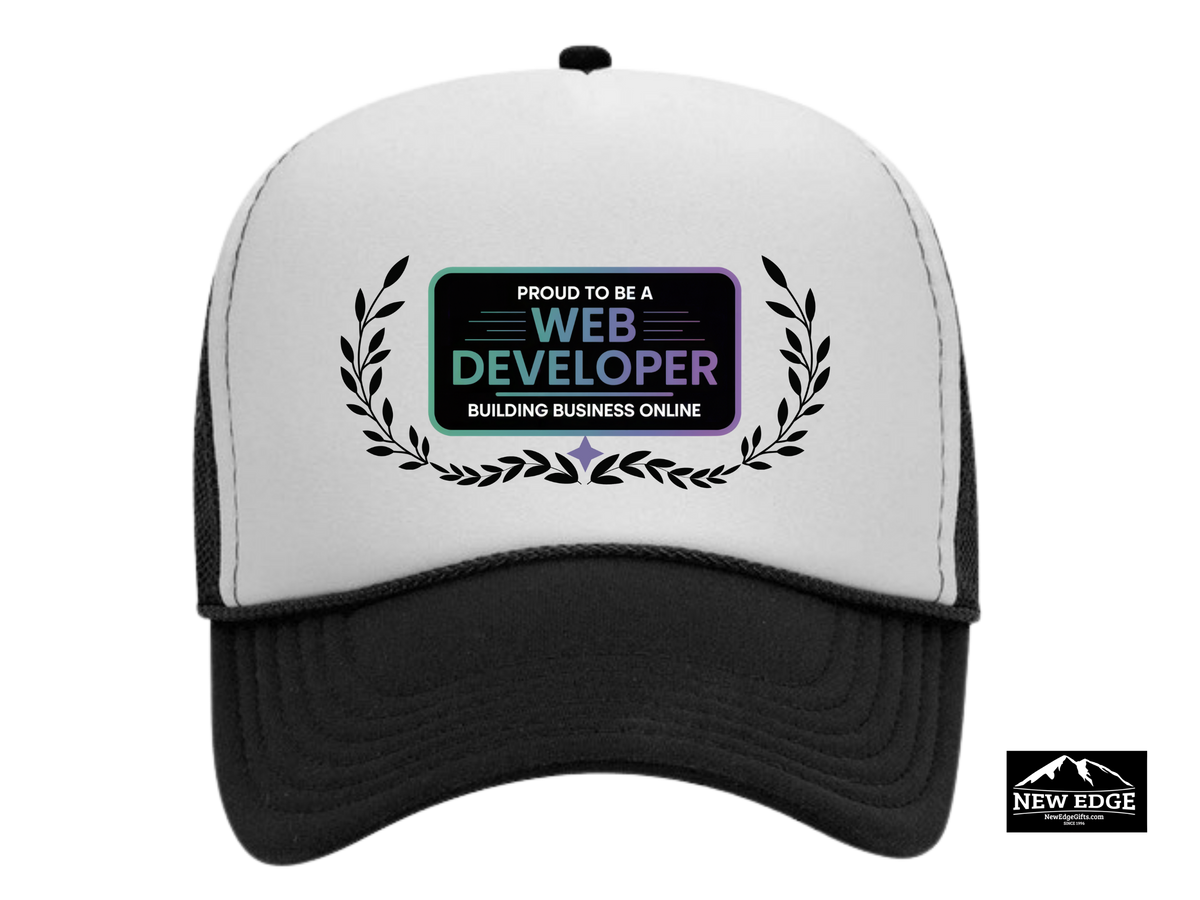 Web Developer Trucker Hat – Proud to Be a Web Developer | Building Business Online | Tech Gift for Programmers & Digital Creators