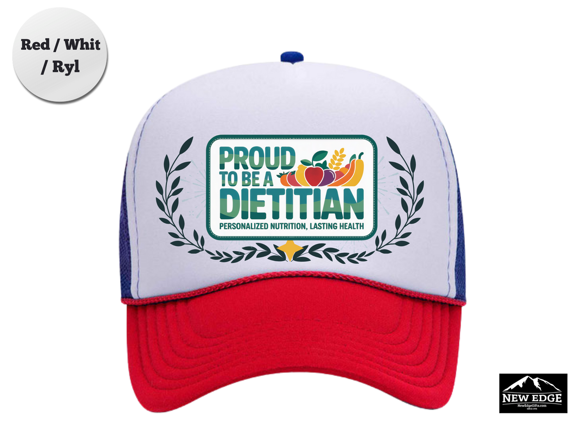 Dietitian Trucker Hat – Proud to Be a Dietitian, Personalized Nutrition & Lasting Health – Nutritionist Mesh Cap Gift