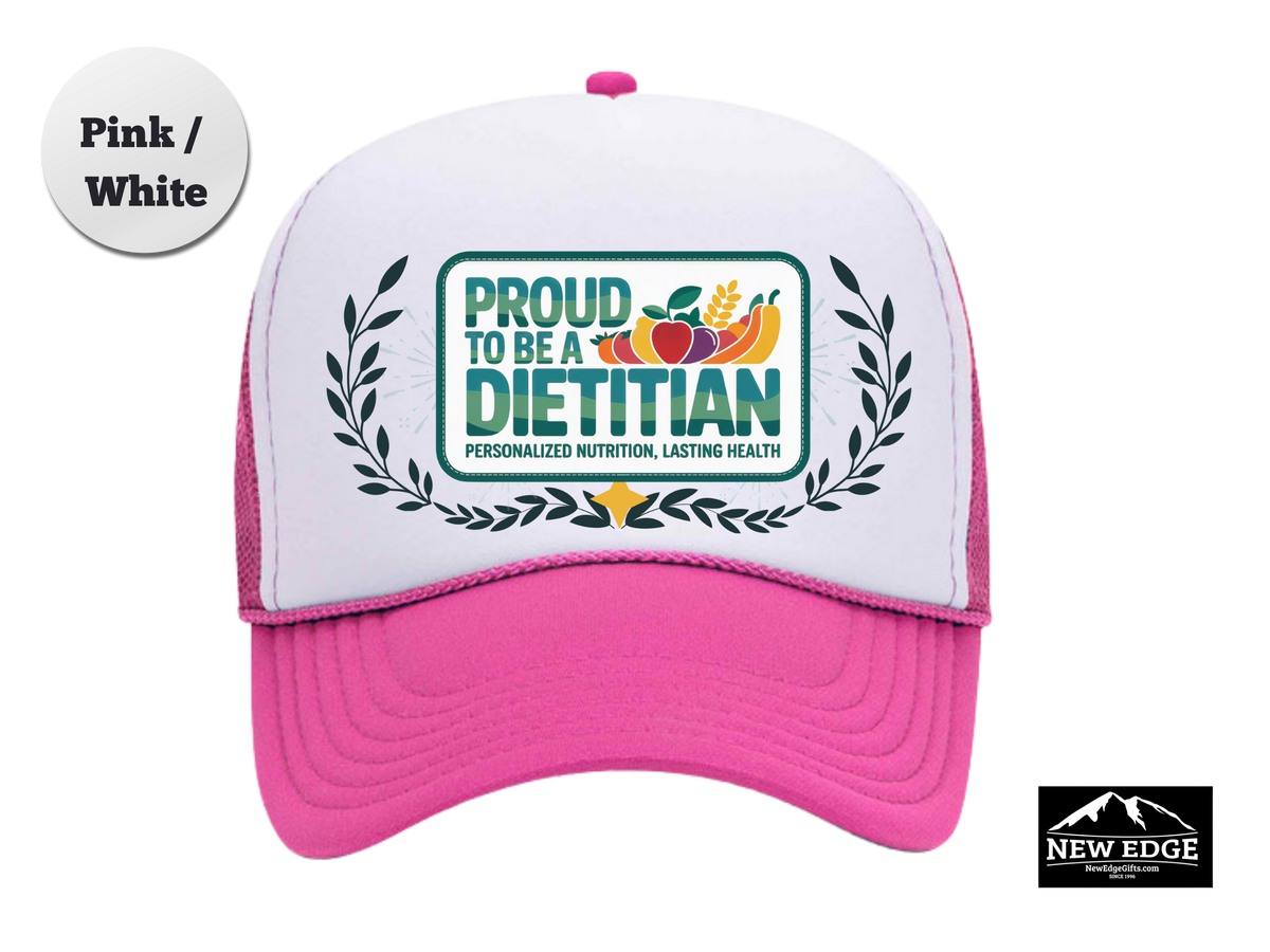 Dietitian Trucker Hat – Proud to Be a Dietitian, Personalized Nutrition & Lasting Health – Nutritionist Mesh Cap Gift