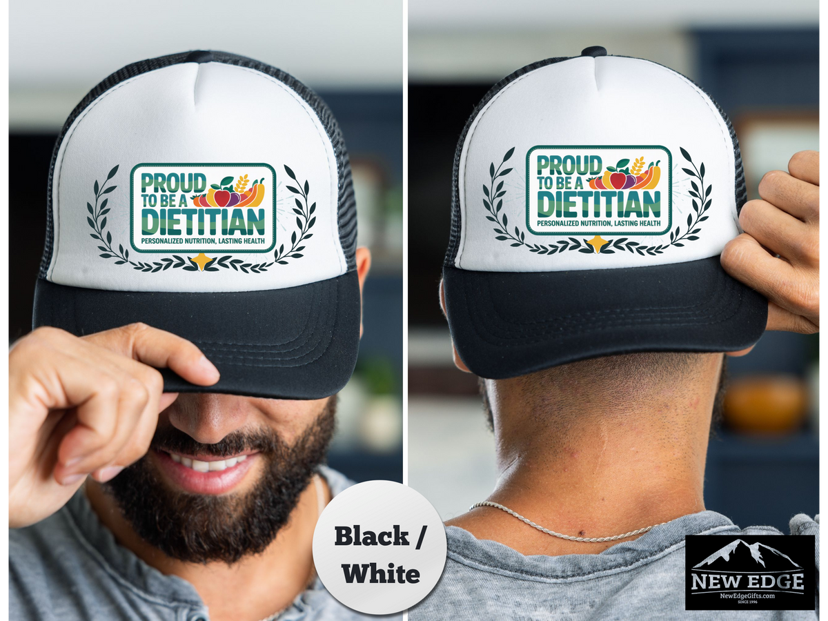Dietitian Trucker Hat – Proud to Be a Dietitian, Personalized Nutrition & Lasting Health – Nutritionist Mesh Cap Gift