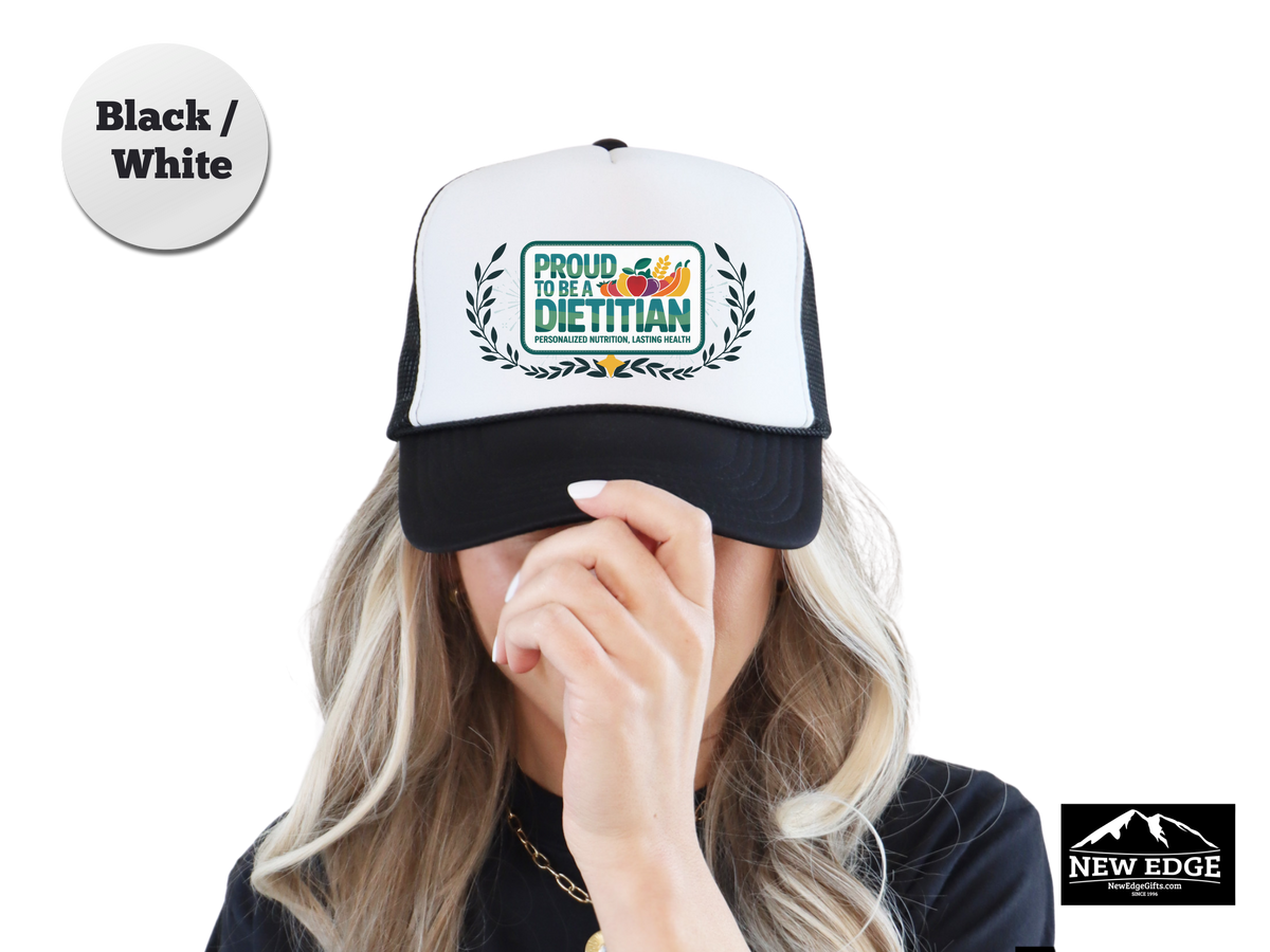 Dietitian Trucker Hat – Proud to Be a Dietitian, Personalized Nutrition & Lasting Health – Nutritionist Mesh Cap Gift