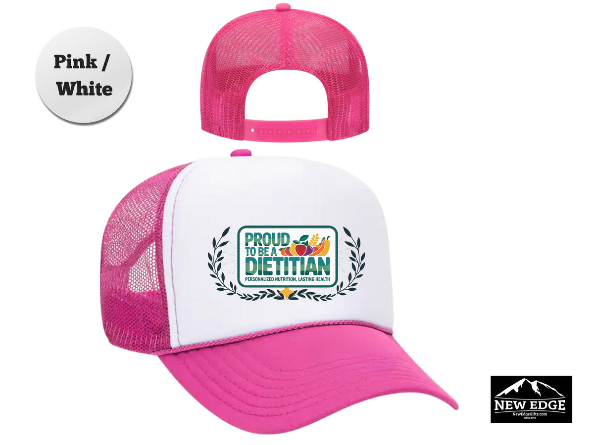 Dietitian Trucker Hat – Proud to Be a Dietitian, Personalized Nutrition & Lasting Health – Nutritionist Mesh Cap Gift