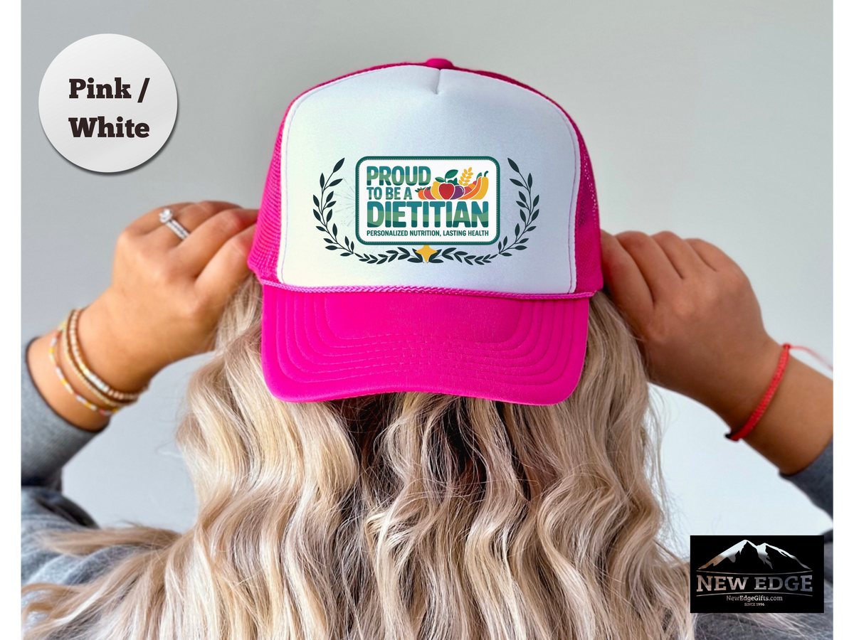Dietitian Trucker Hat – Proud to Be a Dietitian, Personalized Nutrition & Lasting Health – Nutritionist Mesh Cap Gift