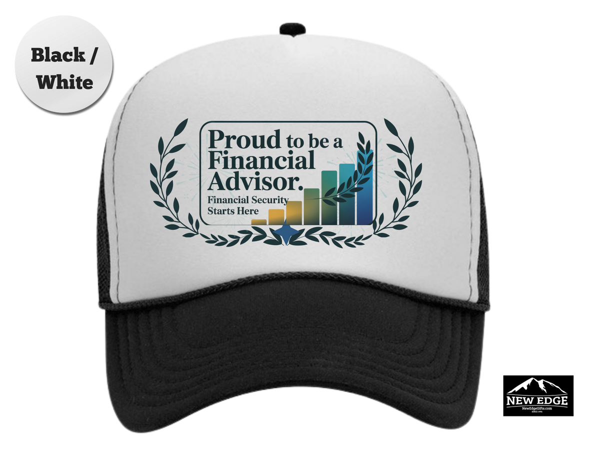 Financial Advisor Trucker Hat – Proud to Be a Financial Advisor, Financial Security Starts Here – Wealth & Finance Mesh Cap Gift