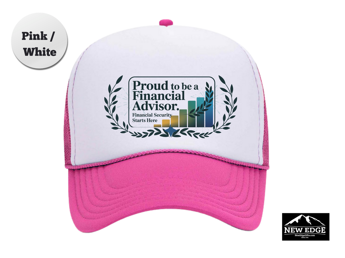 Financial Advisor Trucker Hat – Proud to Be a Financial Advisor, Financial Security Starts Here – Wealth & Finance Mesh Cap Gift