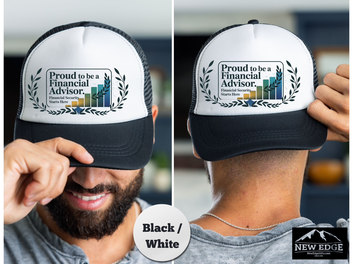 Financial Advisor Trucker Hat – Proud to Be a Financial Advisor, Financial Security Starts Here – Wealth & Finance Mesh Cap Gift