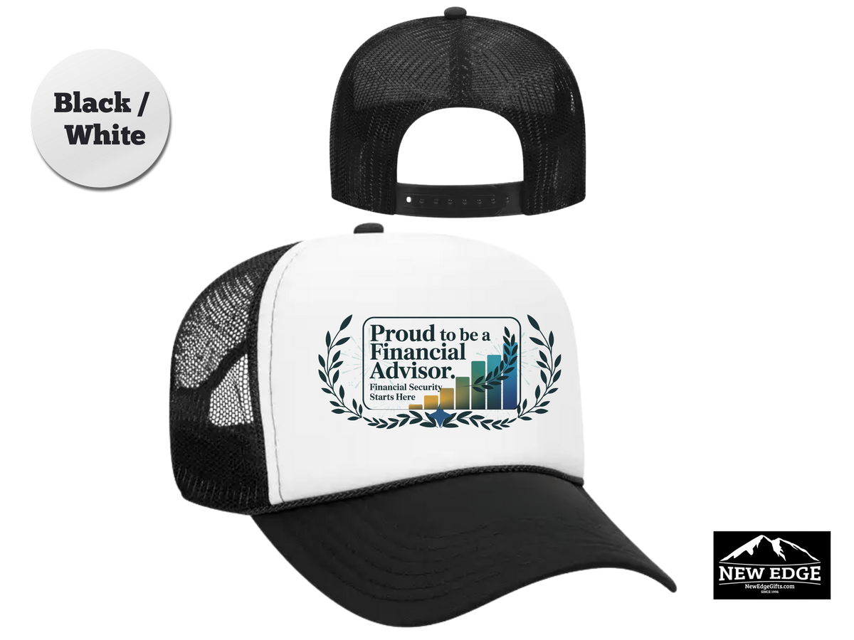 Financial Advisor Trucker Hat – Proud to Be a Financial Advisor, Financial Security Starts Here – Wealth & Finance Mesh Cap Gift