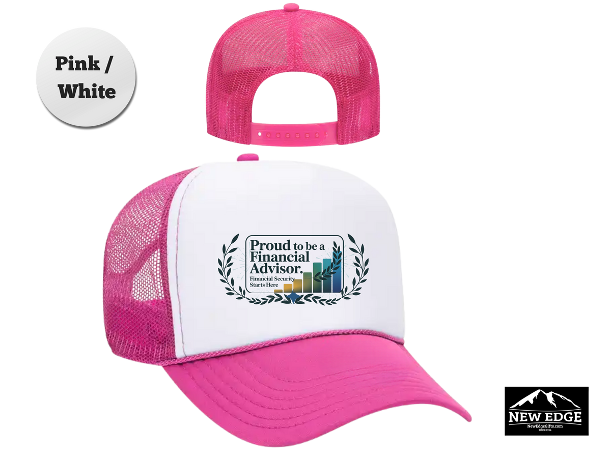 Financial Advisor Trucker Hat – Proud to Be a Financial Advisor, Financial Security Starts Here – Wealth & Finance Mesh Cap Gift