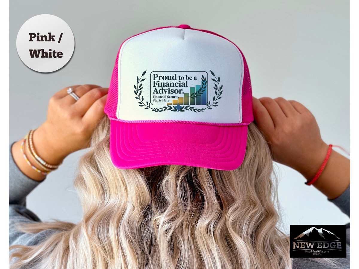 Financial Advisor Trucker Hat – Proud to Be a Financial Advisor, Financial Security Starts Here – Wealth & Finance Mesh Cap Gift