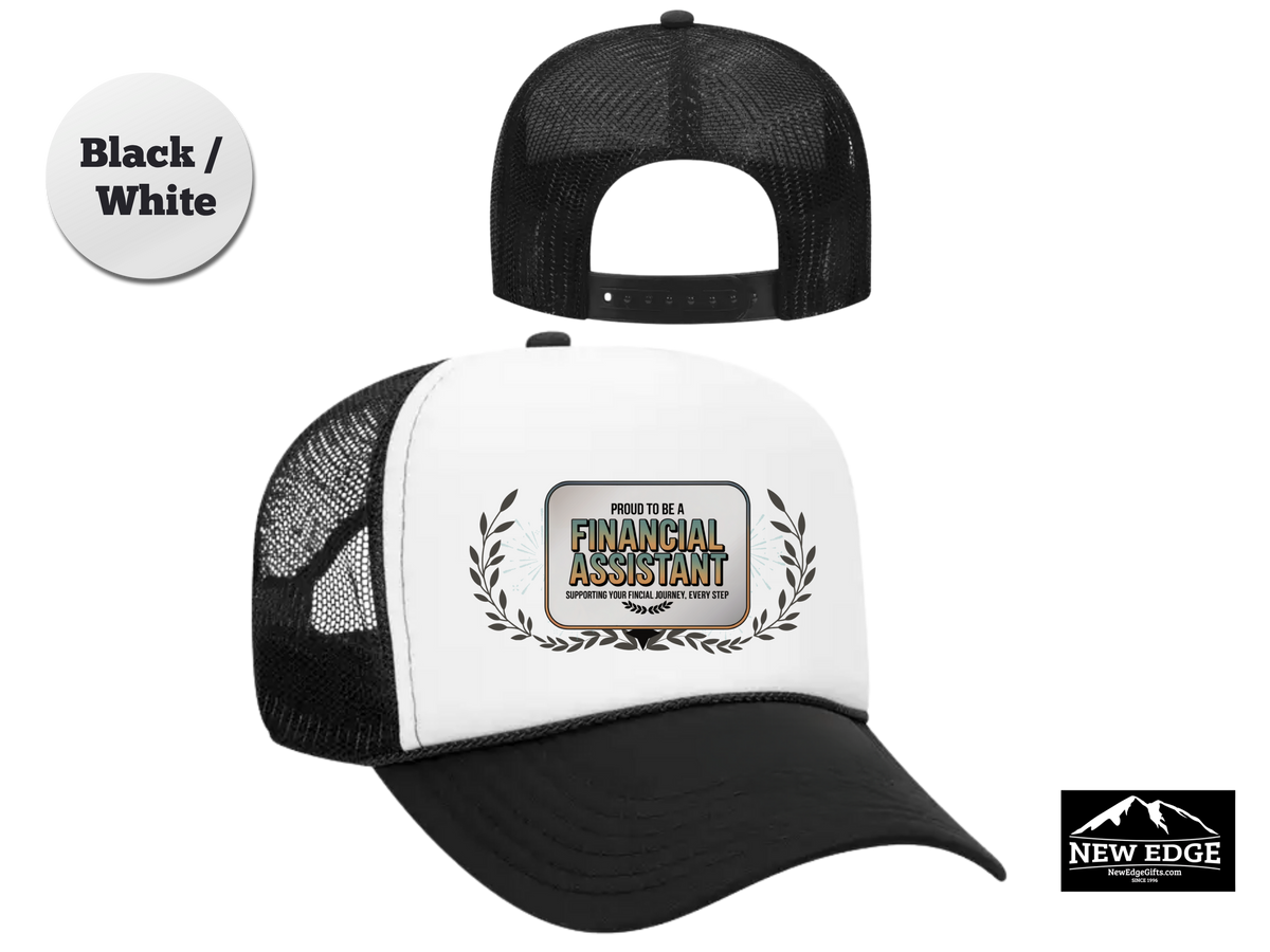 Financial Assistant Trucker Hat – Proud to Be a Financial Assistant, Supporting Your Financial Journey – Finance Team Mesh Cap Gift
