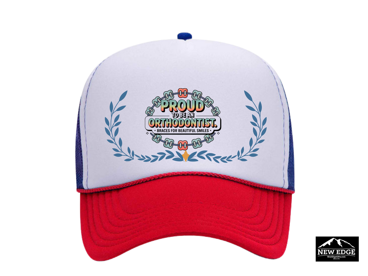 Orthodontist Trucker Hat – Proud to Be an Orthodontist | Braces for Beautiful Smiles | Dental Specialist Gift Cap
