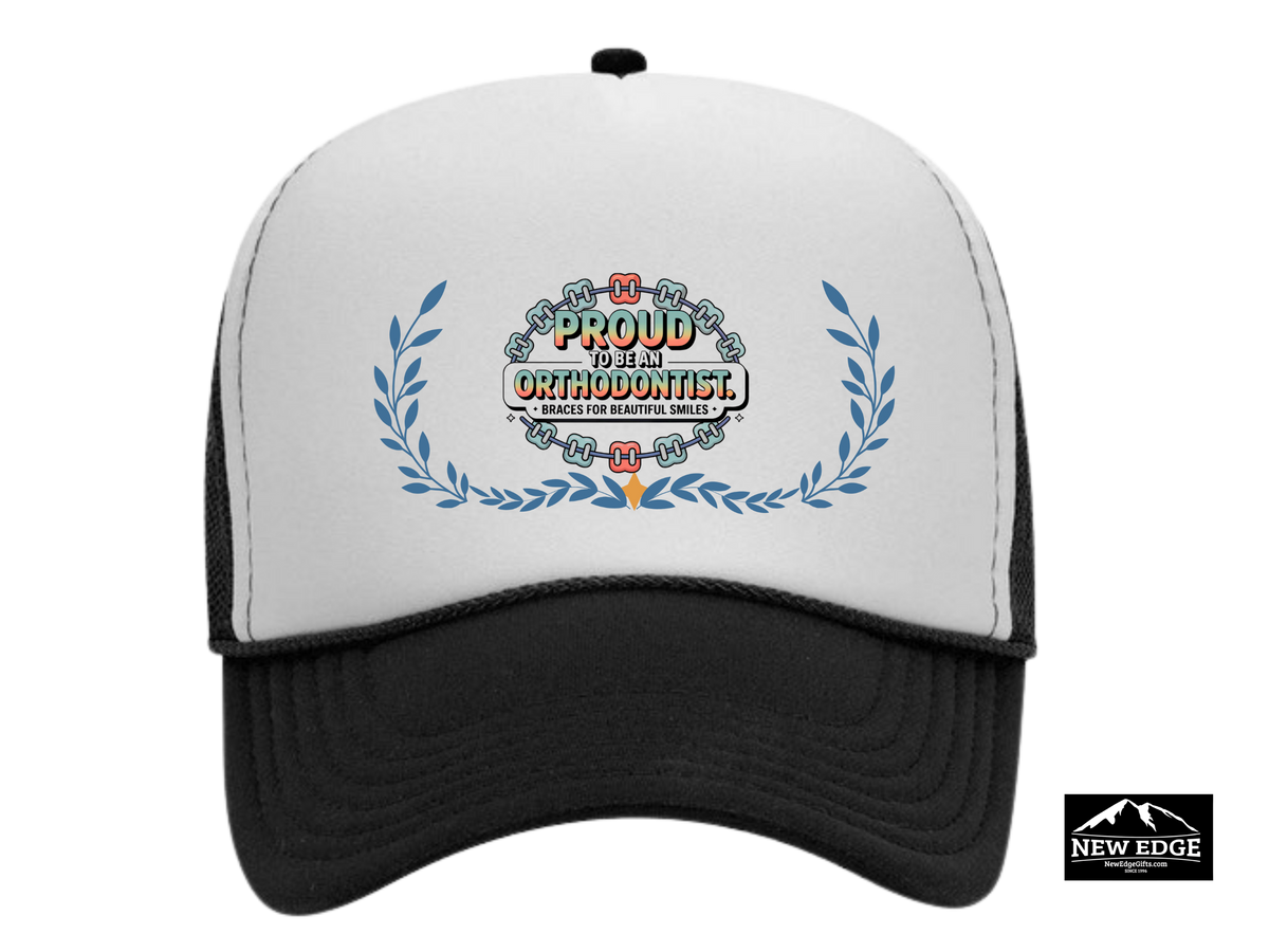 Orthodontist Trucker Hat – Proud to Be an Orthodontist | Braces for Beautiful Smiles | Dental Specialist Gift Cap