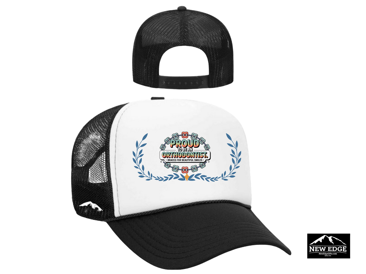 Orthodontist Trucker Hat – Proud to Be an Orthodontist | Braces for Beautiful Smiles | Dental Specialist Gift Cap