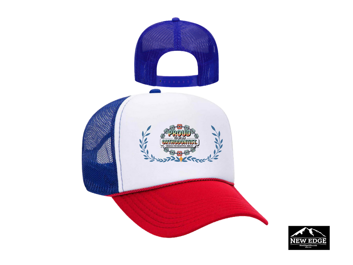 Orthodontist Trucker Hat – Proud to Be an Orthodontist | Braces for Beautiful Smiles | Dental Specialist Gift Cap