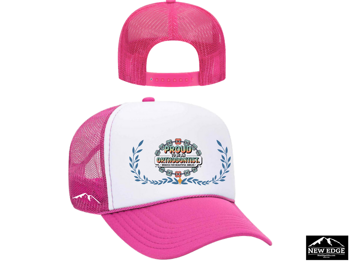 Orthodontist Trucker Hat – Proud to Be an Orthodontist | Braces for Beautiful Smiles | Dental Specialist Gift Cap