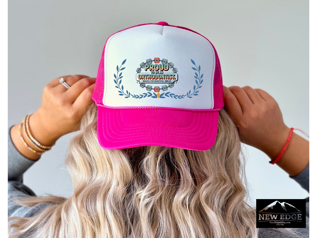 Orthodontist Trucker Hat – Proud to Be an Orthodontist | Braces for Beautiful Smiles | Dental Specialist Gift Cap