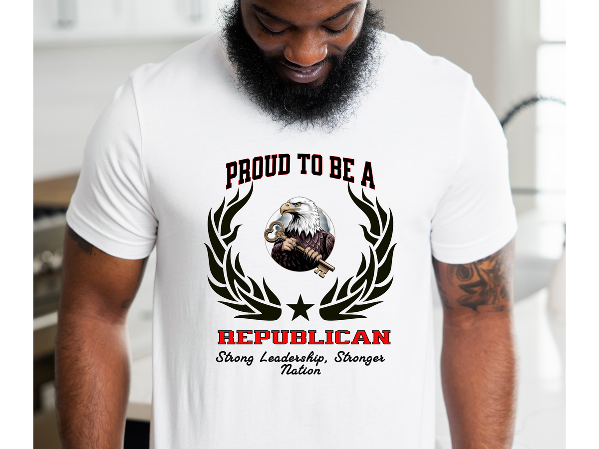 Proud to Be a Republican T-Shirt – Unisex Conservative Political Tee – “Strong Leadership, Stronger Nation” Patriotic GOP Shirt