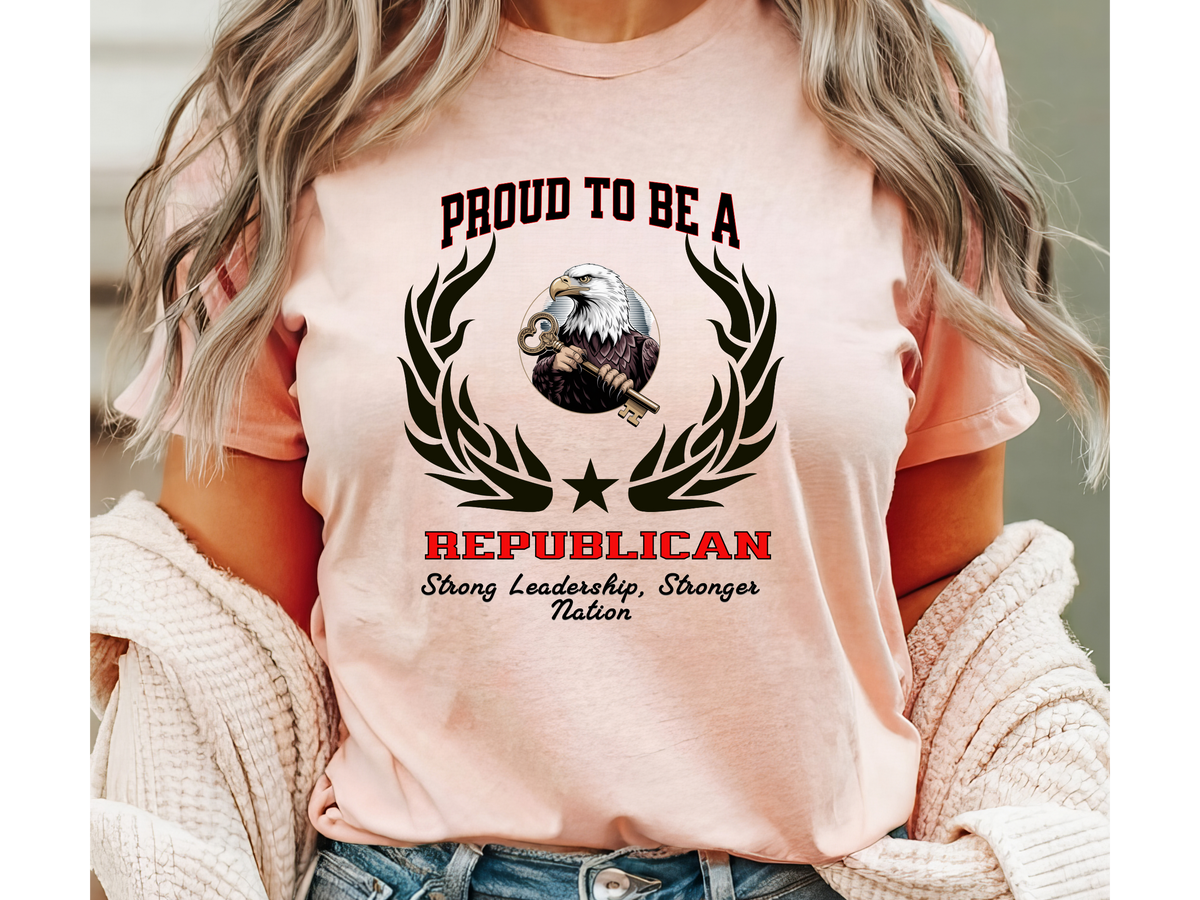 Proud to Be a Republican T-Shirt – Unisex Conservative Political Tee – “Strong Leadership, Stronger Nation” Patriotic GOP Shirt