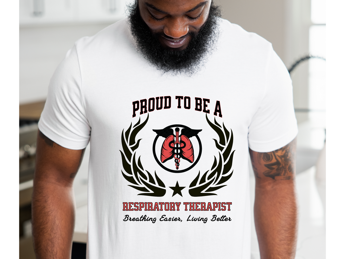 Proud to Be a Respiratory Therapist T-Shirt – Unisex Healthcare Hero Tee – “Breathing Easier, Living Better” Medical Professional Gift Shirt