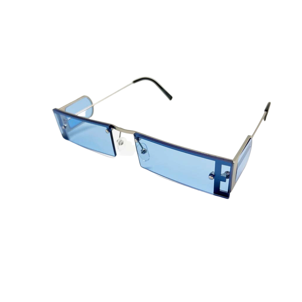 RETRO  96357 SQUARE UNISEX BK SUNGLASSES