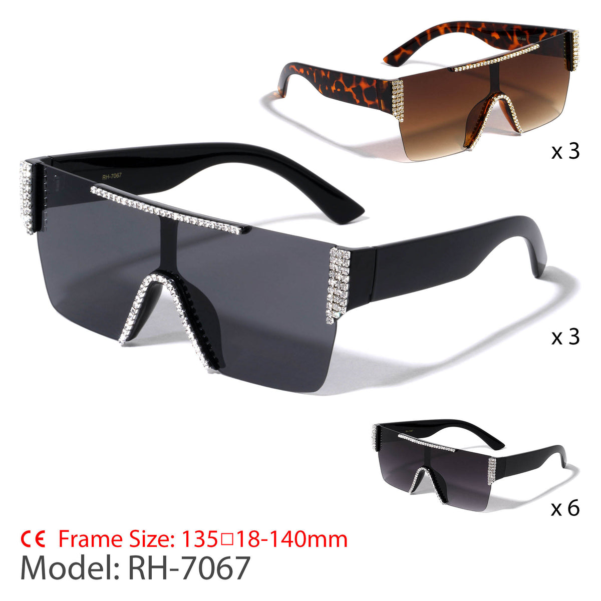 RH-7067 OVERSIZE RHINESTONE WOMEN SUNGLASSES: GLAMOUR UNLEASHED